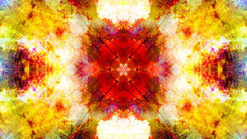 Symmetrical Abstract Pattern — Yellow