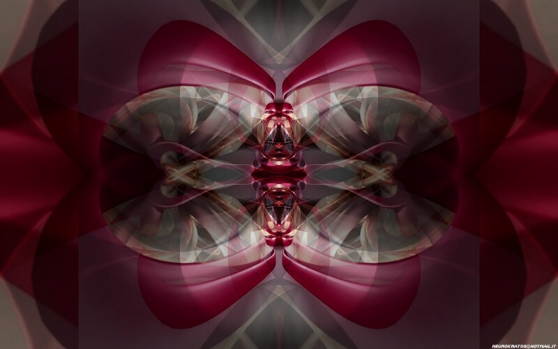 Symmetrical abstract red design