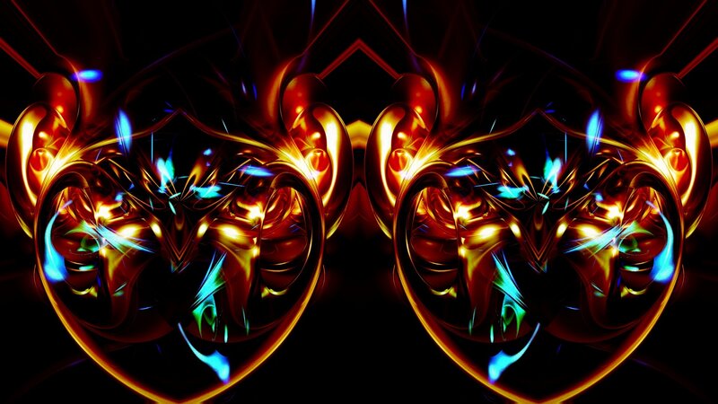 Symmetrical Abstract Shapes — Black