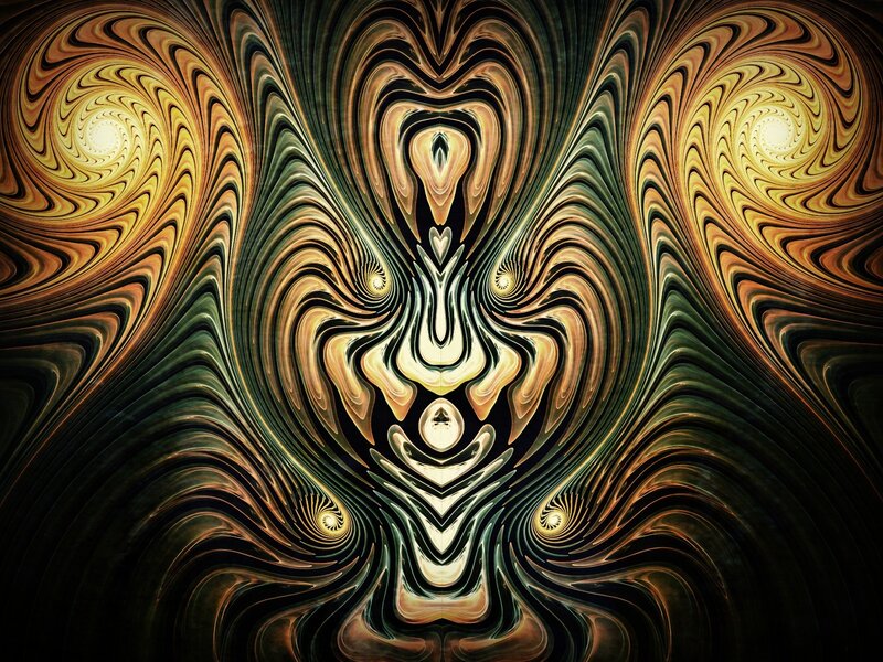 Symmetrical abstract swirl pattern