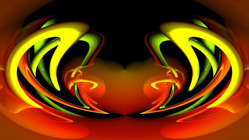 Symmetrical Abstract Swirls — Yellow
