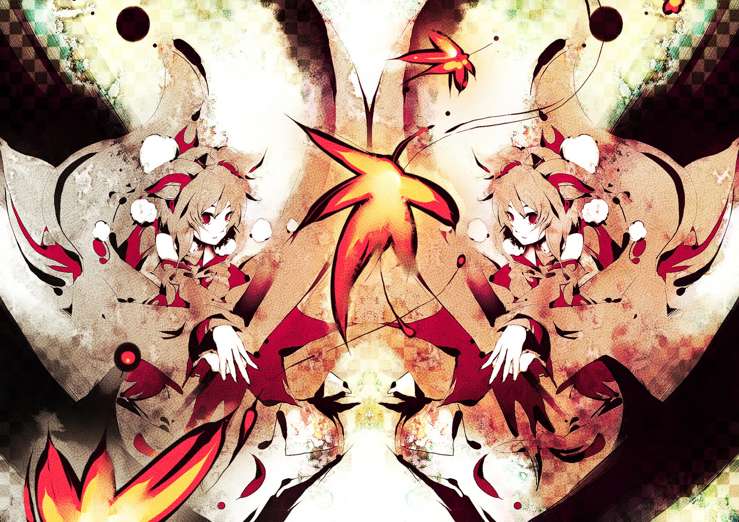 Symmetrical anime character art