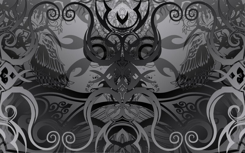 symmetrical black and gray pattern