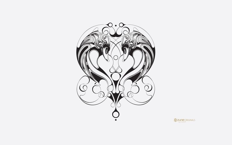 Symmetrical Black and White Design — Ornate