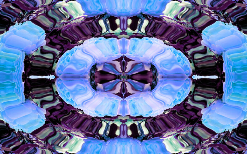 Symmetrical Blue and Purple Pattern