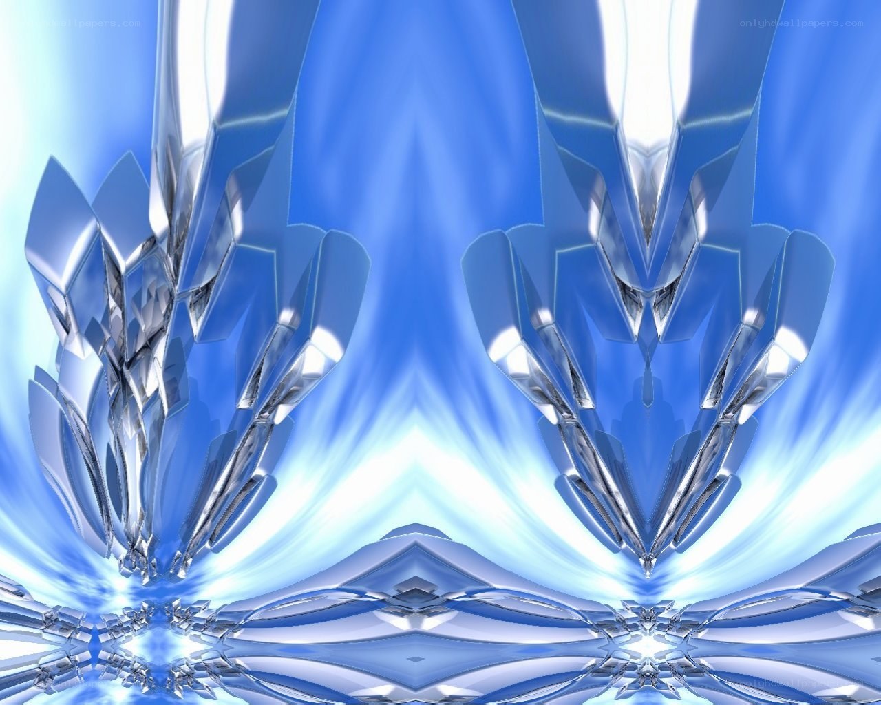 Symmetrical blue crystal structures