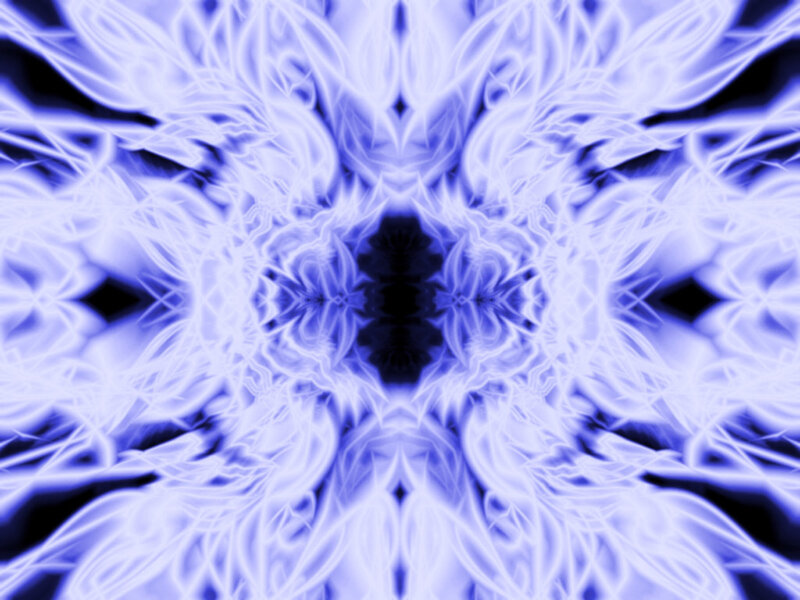Symmetrical Blue Fractal Pattern — Hypnotic