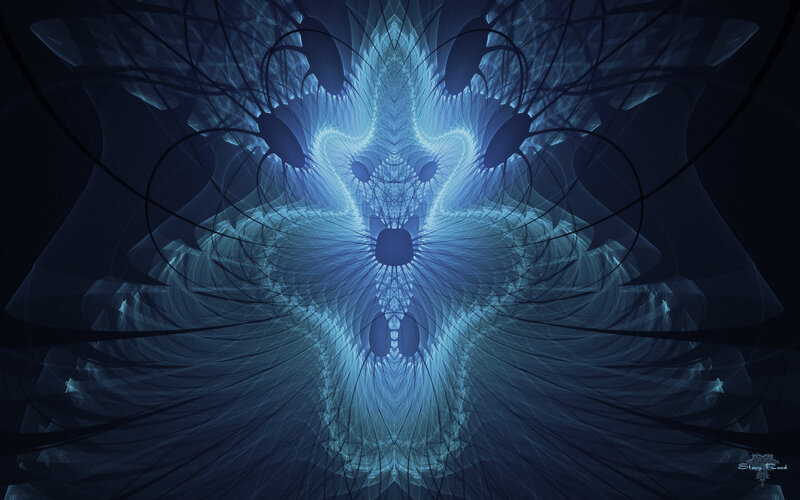 Symmetrical Blue Fractal