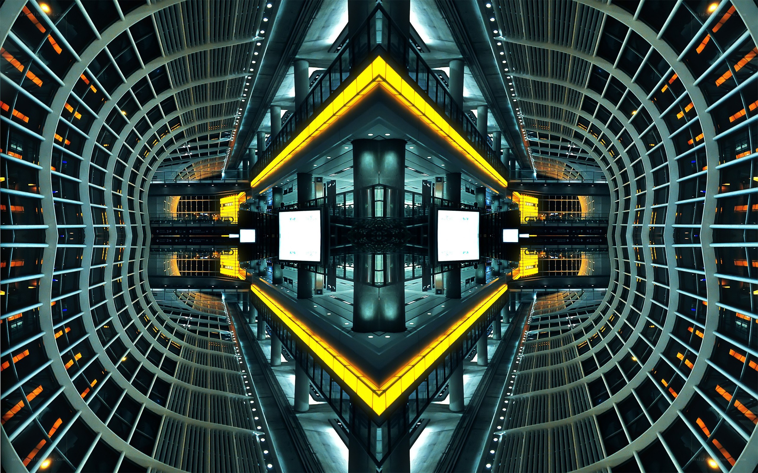 Symmetrical building interior