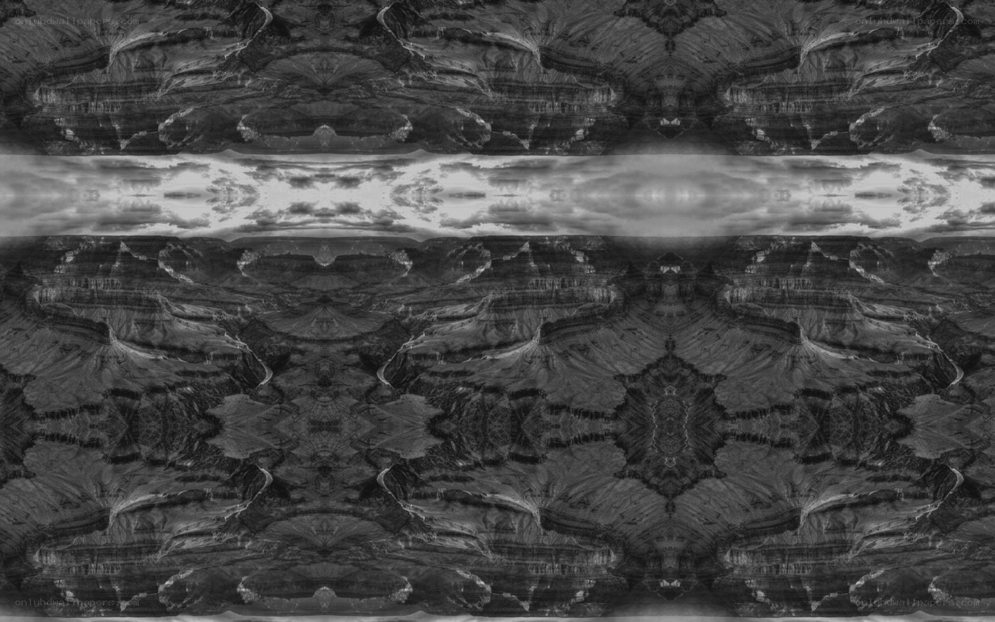 symmetrical canyon landscape