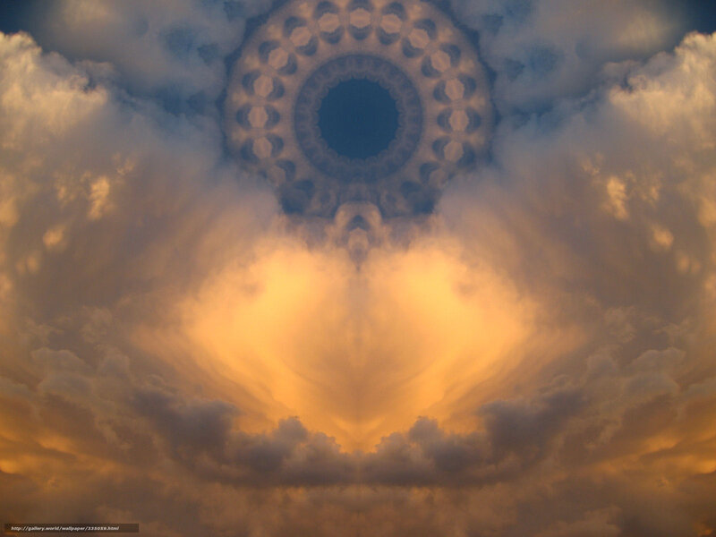 Symmetrical Cloud Formation — Orange