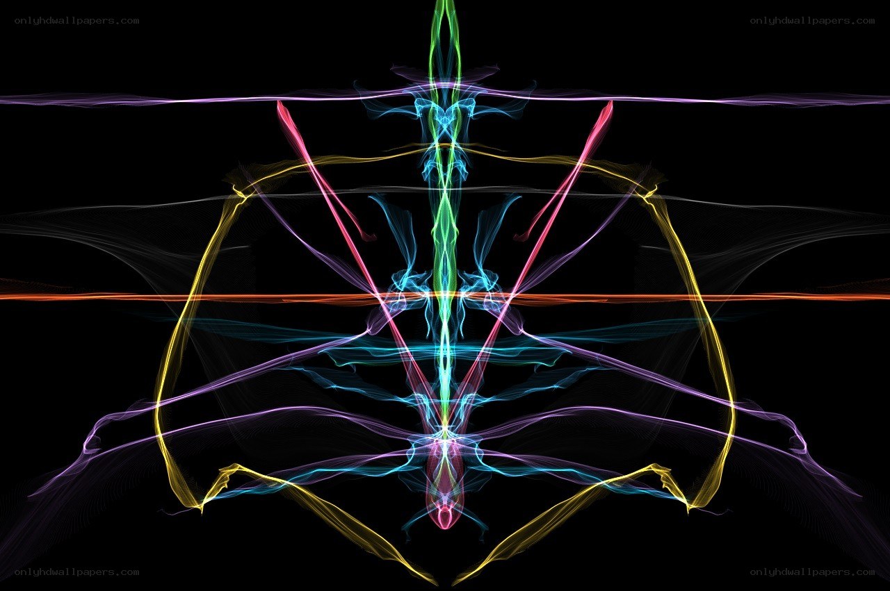 Symmetrical colorful light trails