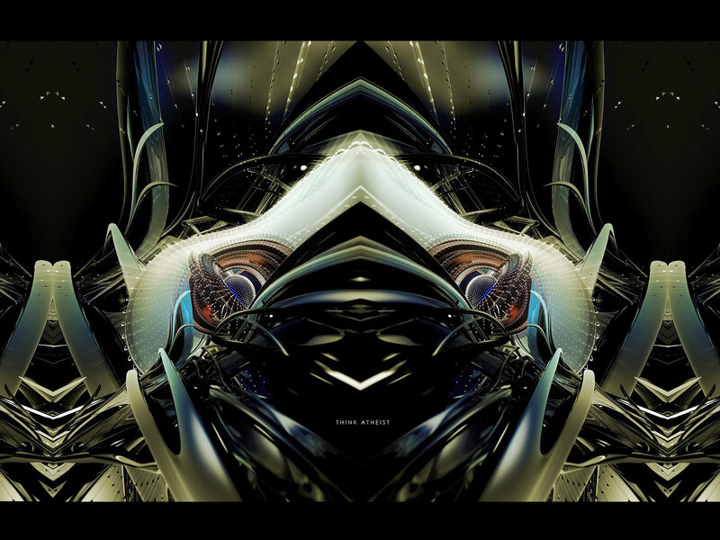 symmetrical digital art with text