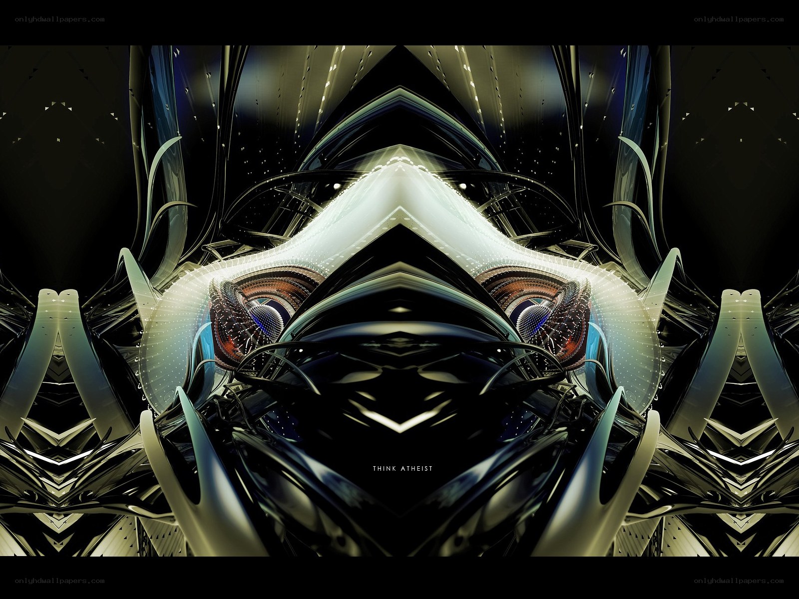 symmetrical digital art with text
