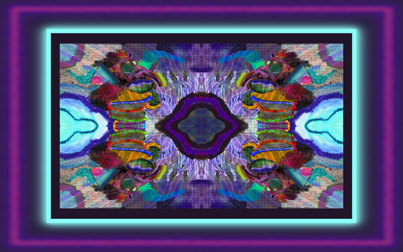 Symmetrical Digital Artwork — Purple