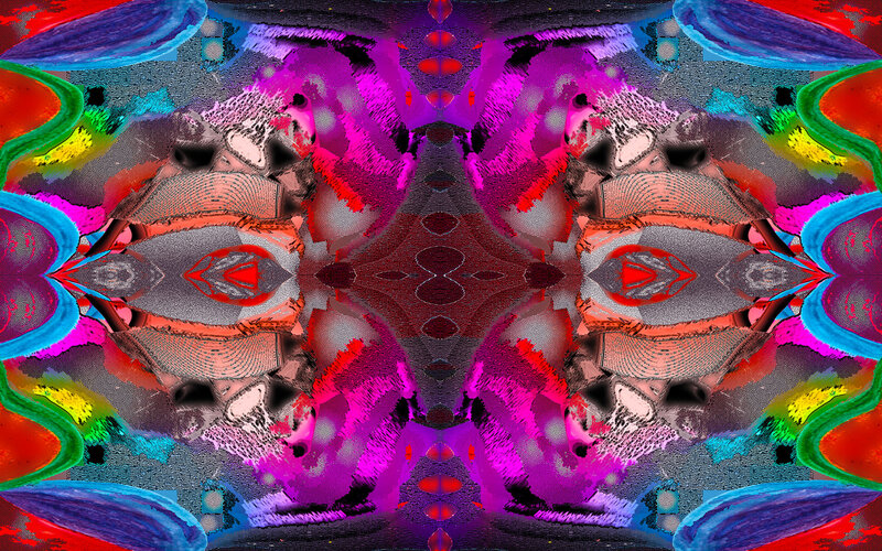 Symmetrical Digital Artwork — Purple, Vibrant