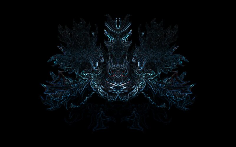 Symmetrical Digital Creature — Black