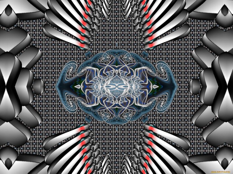 Symmetrical Digital Fractal — Blue, Complex