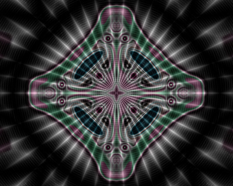 Symmetrical Digital Mandala — Green