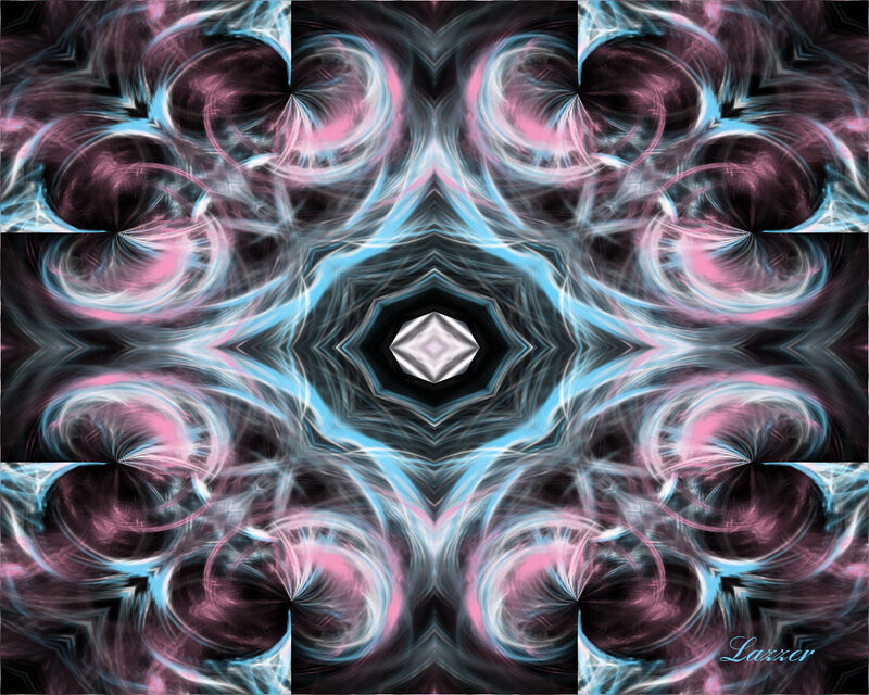 Symmetrical Digital Mandala — Pink