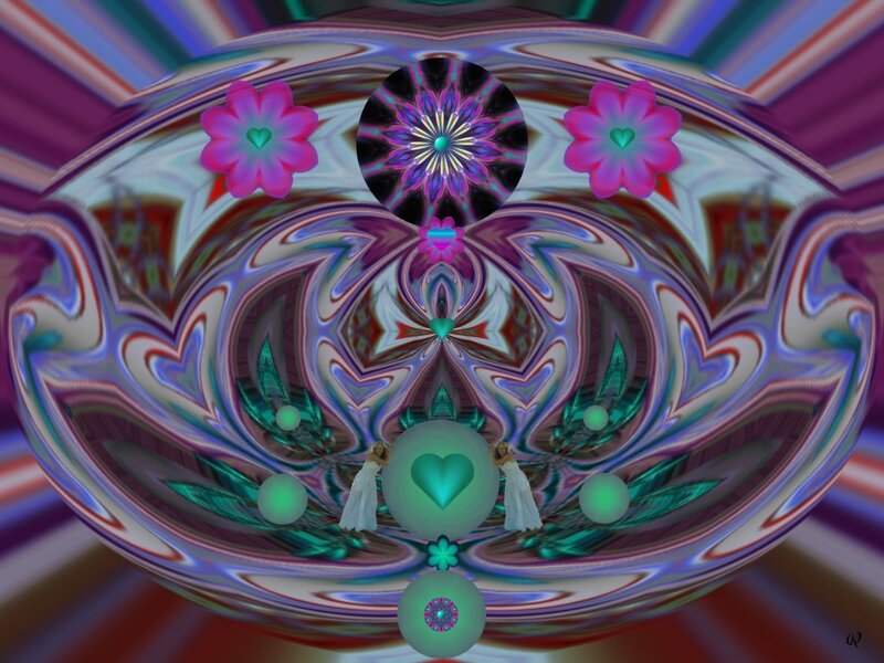 Symmetrical Digital Mandala — Purple