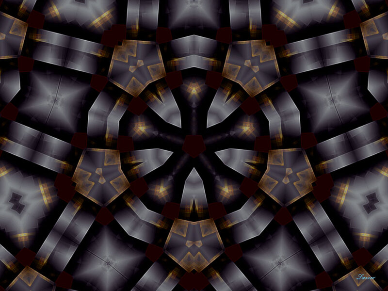 Symmetrical Digital Pattern — Black, Complex