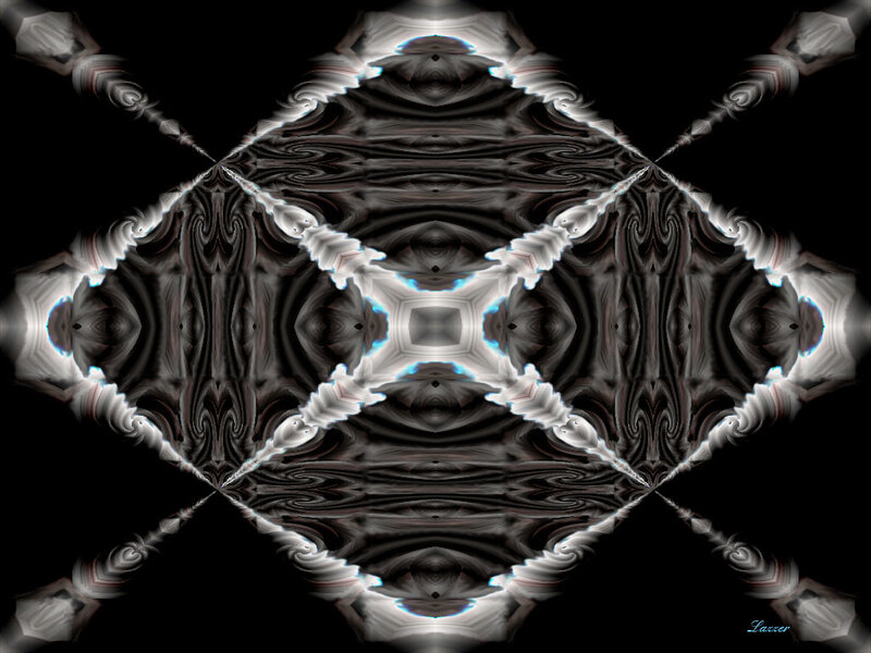Symmetrical Digital Pattern — Black