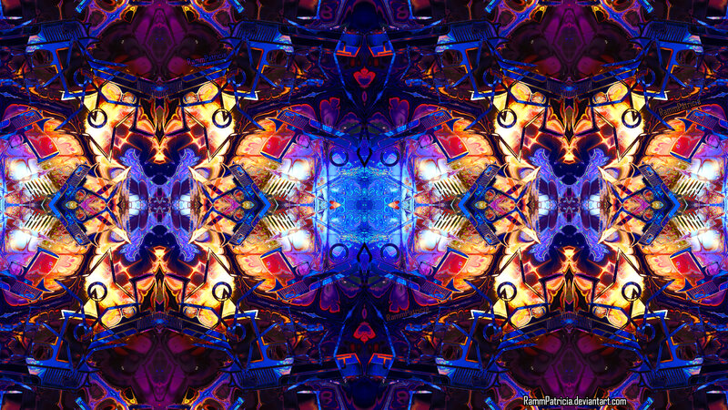Symmetrical Digital Pattern — Blue, Hypnotic, Digital Art