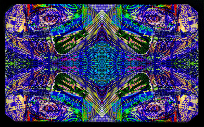 Symmetrical Digital Pattern — Blue