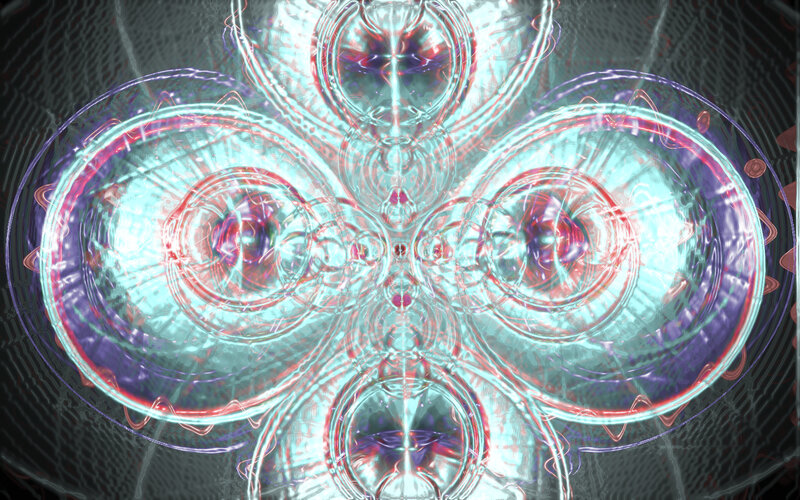 Symmetrical Digital Pattern — Cyan