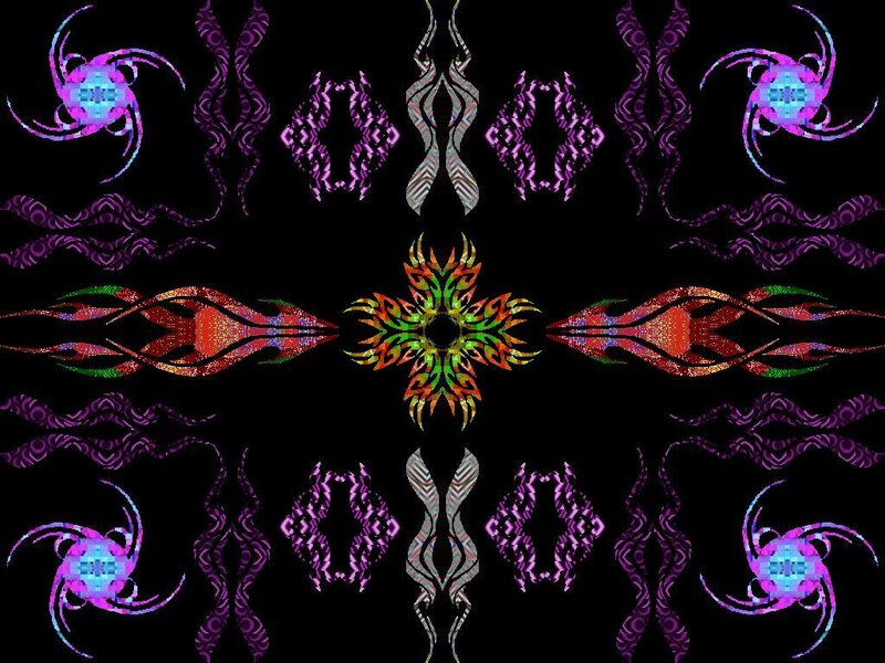 Symmetrical Digital Pattern — Purple