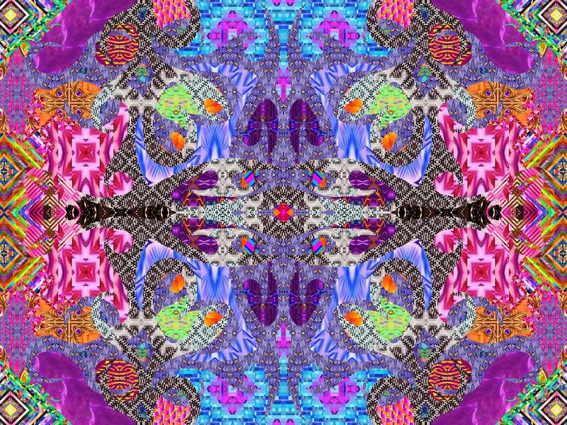 Symmetrical Digital Pattern — Purple, Vibrant