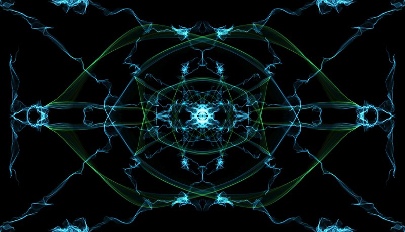 Symmetrical Energy Pattern — Blue