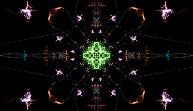 Symmetrical Energy Pattern — Green