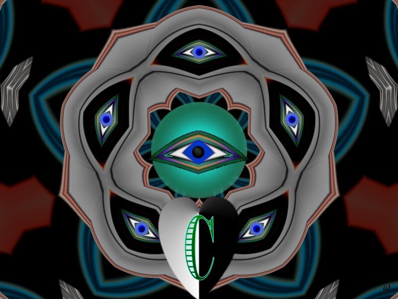 symmetrical eye mandala