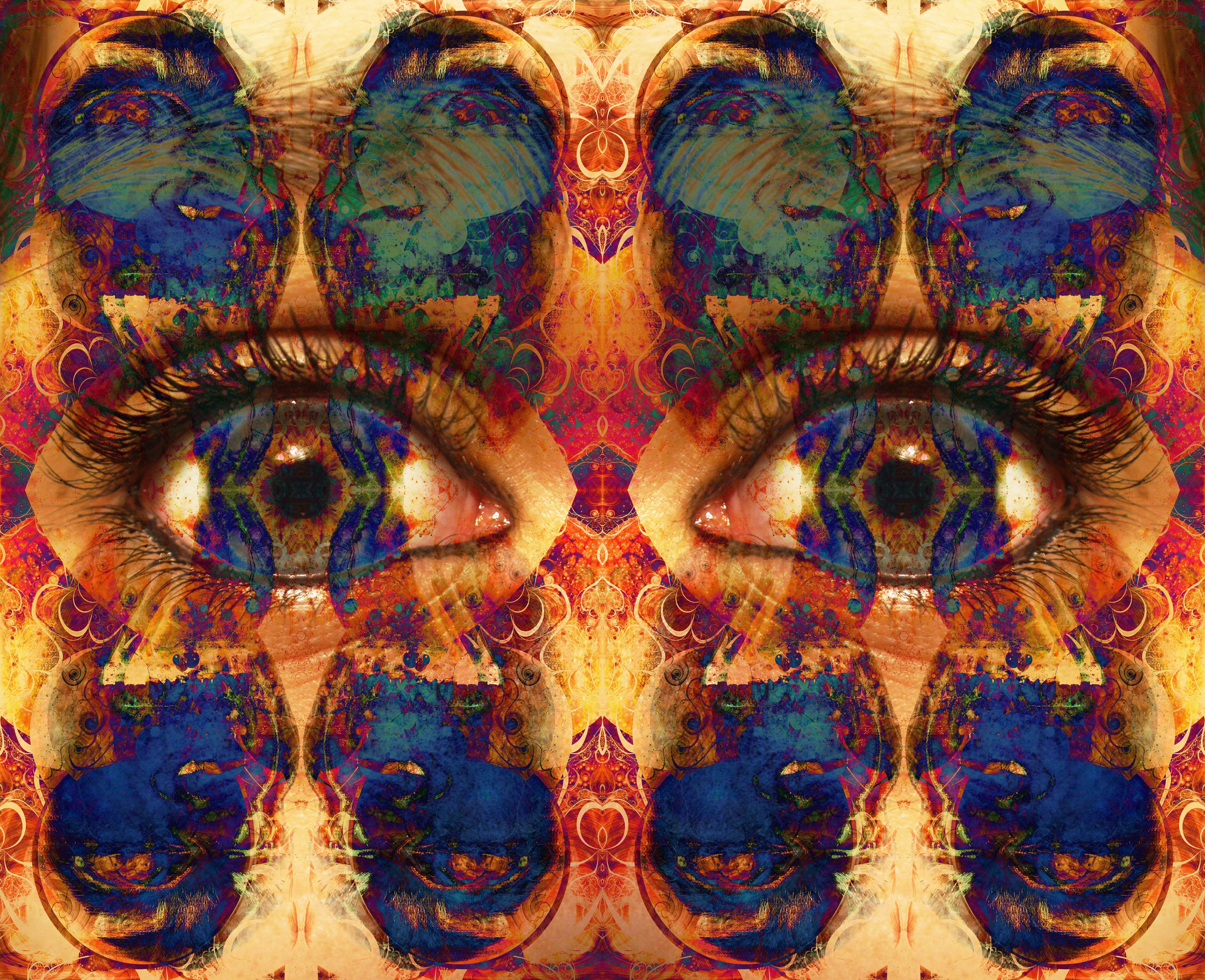 Symmetrical eyes collage