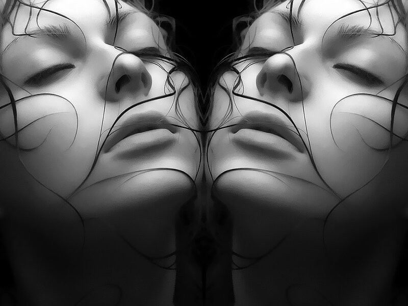 Symmetrical Face with Hair
