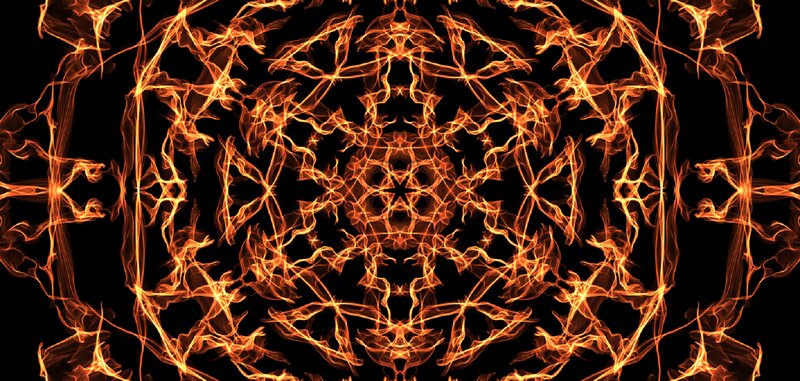 Symmetrical Fire Pattern — Orange