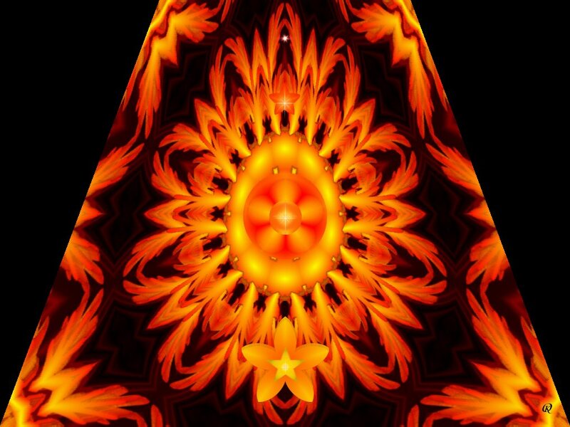 Symmetrical Flame Mandala