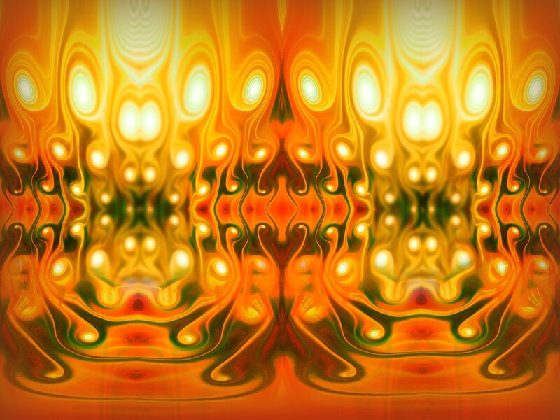 Symmetrical Flame Pattern — Orange