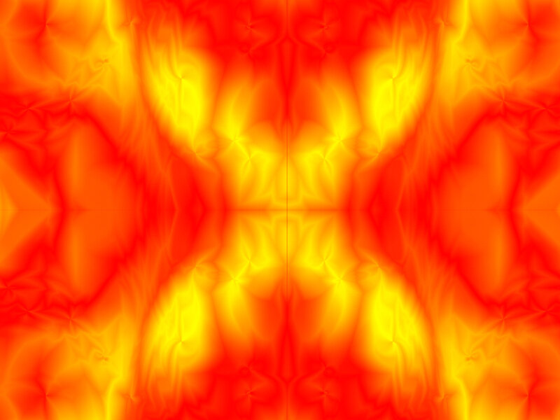 Symmetrical Flame Pattern — Red