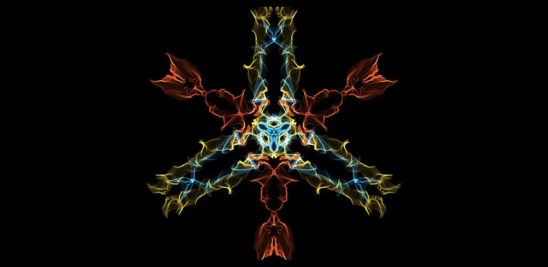 Symmetrical Flame Pattern — Yellow