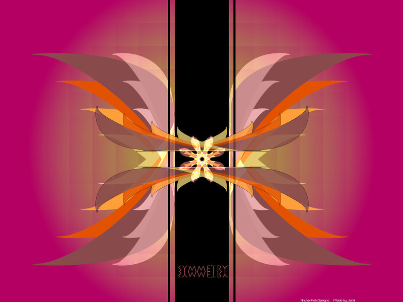 Symmetrical floral abstract design