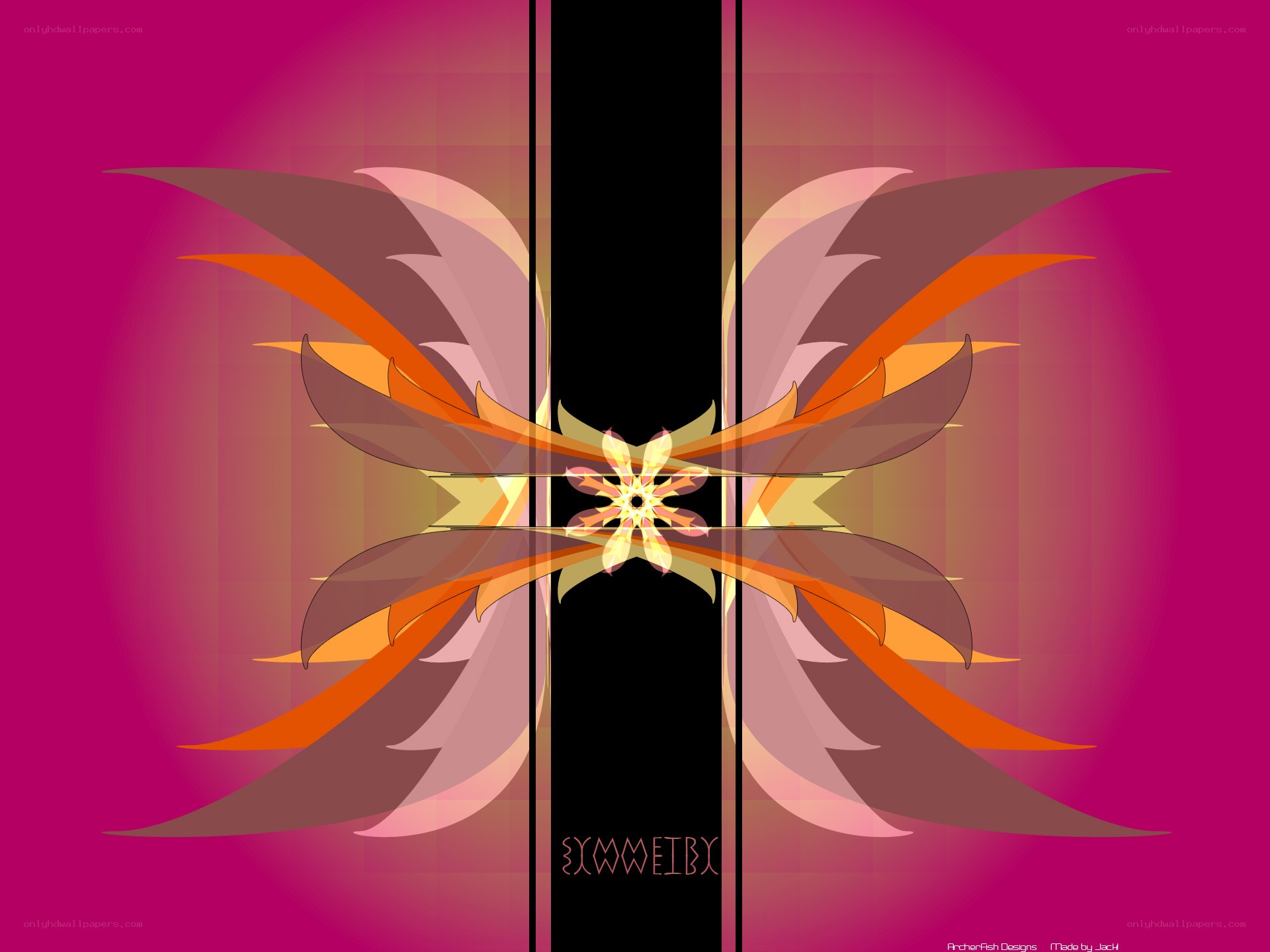 Symmetrical floral abstract design