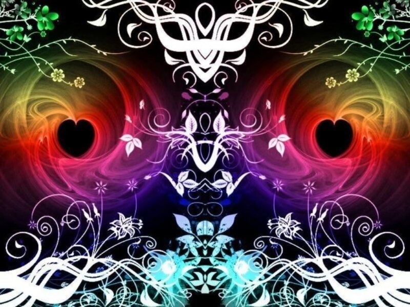 Symmetrical Floral Design — Black