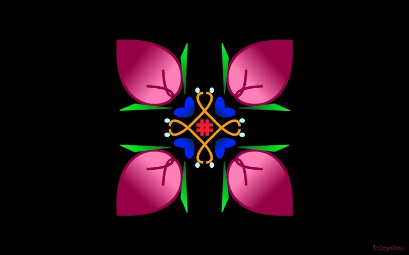 Symmetrical Floral Design — Pink