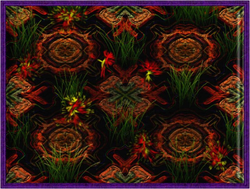 Symmetrical Floral Pattern — Green, Hypnotic