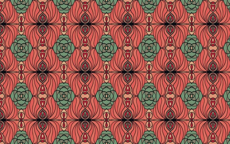 symmetrical floral pattern