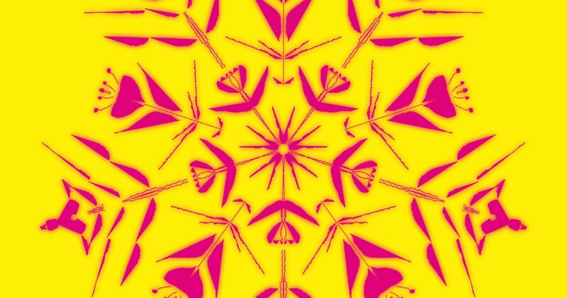 Symmetrical Floral Pattern — Yellow