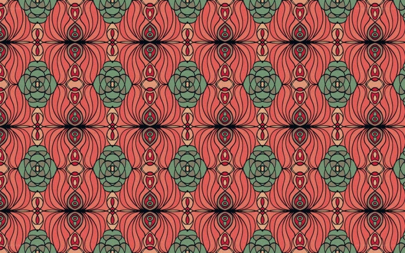 symmetrical floral pattern